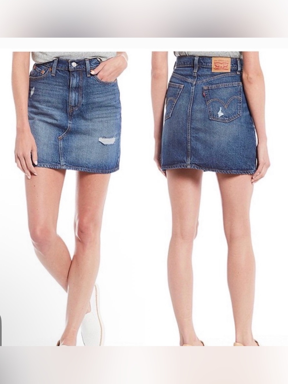 Levi's Deconstructed Blue Denim Mini Skirt EUC size 31